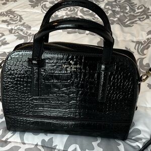 Kate Spade bag. In perfect condition. Black crocodile print.